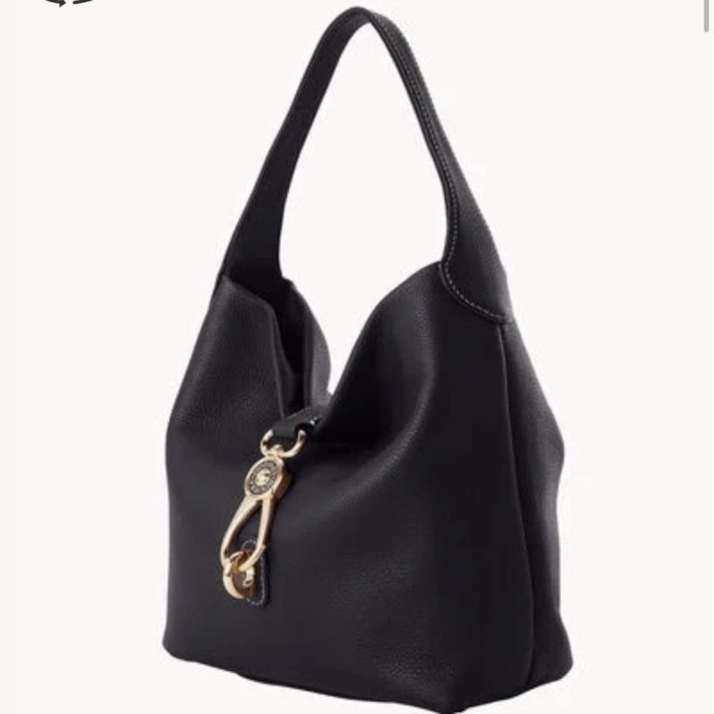 Dooney & Bourke Pebble Grain Logo Lock Shoulder Bag